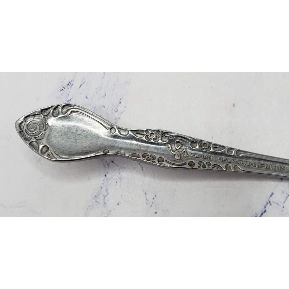 Orleans Silver Stainless ORL50 3 Piece Tablespoons Floral Scrolls Glossy